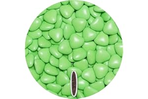 EinsSein 0,5kg Dragees mariage au chocolat cœur médium vert clair brillant dragées baptême communion amandes feter et recevoir fêter de fete couleur pas cher aux bombe tag voir mes etui contenant