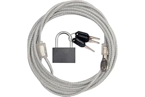 VOREL 77815 - cable de seguridad y de bloqueo 3 llaves, Gris