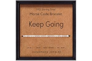 Suyi Morse Code Bracelet Gift for Best Friend 925 Sterling Silver Beads on Silk Cord Jewelry for Women Girls Birthday