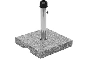 Mendler Sonnenschirmständer HWC-F92, Schirmständer Schirmhalter, Granit - 23kg eckig grau