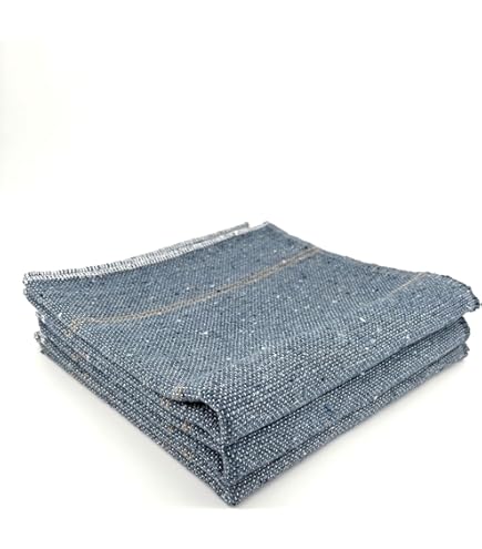 Lot De 9 Serpillières Absorbantes KIBROS - 60x100 Cm, Liseré Bleu - Ultra Absorbantes, Lavables