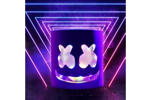 AENEY DJ LED Mask For Kids Adult Glowing Mask Music Festival Light Up Helmet Mask Halloween Costumes Cosplay Party Props
