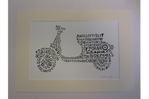 HANDMADE Vespa Scooter" A limited edition signed print, mounted ready for framing, A4 size.