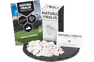 Natura Uralis Arcilla Blanca de Kaolín | 200g de Arcilla Blanca Natural, Blanco Puro a Blanco Roto - Crujido Increíble, Textura Terrosa, Aterciopelada y Firme, Sensación ASMR