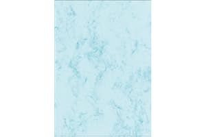 SIGEL DP551 Papel de cartas, 21 x 29,7 cm, 200g/m², mármol azul claro, 50 hojas