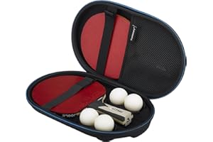 ‎SUPREMERY Supremery Tasche für Tischtennisschläger Ping Pong Schläger Hülle, passend für 2 Schläger und 4 Bälle (Nur Tasche)