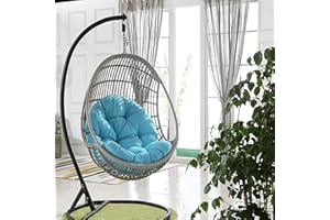 FLBT Panier Suspendu Coussins De Chaise D'œuf Suspendus Coussins De Chaise Hamac, Coussin De Siège De Panier Suspendu À Balançoire, Oreiller De Dos Épais Nid Pour La Balançoire De Jardin De Patio Extérieur