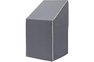 PUROVI® Funda protectora para sillas apilables | Funda para sillas de jardín | Tejido Oxford | Protección contra la intemperie | Impermeable | Protección UV