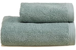 Lisola Set Asciugamani Bagno Viso e Bidet, Coppia Asciugamani Bagno, in Spugna di Cotone 530 gr/mq, 110 x 60 cm + 60 x 40 cm, Morbido al Tatto, Made in Italy, Tinta Unita. Modello: Perla