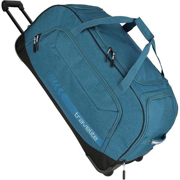 Reisetasche Monaco Mit Trolley-System 42 Liter Schwarz Inkl. Tragegurt