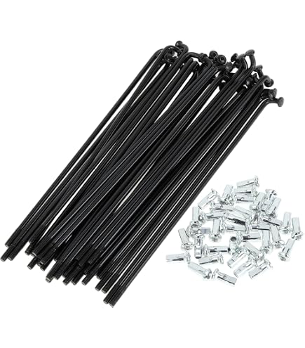 Remplacement Rayons Roue Vélo Durable Rayons De Vélo VTT 1,8 Mm - Lot De 10, Longueur 275 Mm, Tête Droite, Noir Pièce Roue Vélo