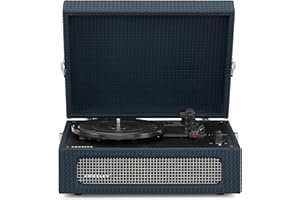 Crosley Voyager - Giradischi portatile Bluetooth, lettore di dischi in vinile a 3 velocità, giradischi per la casa per dischi in vinile, altoparlanti stereo integrati e ricevitore Bluetooth, ingresso