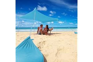 Otentik Nano Plus Sunshade for Beach or Outdoors - Sun Canopy - Beach Shelter - Sail Canopy - Sun Awning With 4 Poles