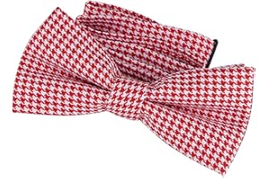 DonDon Pajarita para Hombre a cuadros corbatín latón ya atado ajustable