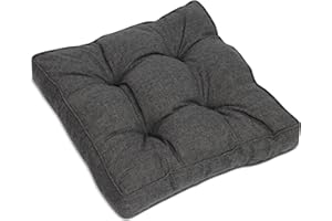 Beautissu Coussin Lounge Jardin 60x60cm – Coussin Jardin Anti-Salissures Imperméable 10 cm d'épaisseur – Coussin Asisse Confortable pour Meubles de Jardin en Rotin Anthracite – BeauFlair