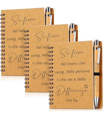 Set Regalo Per Colleghi - Portachiavi, Penna E Quaderno Con Frasi Motivazionali | Idea Regalo - Foto 9