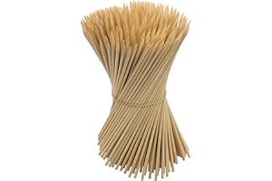 DON PALILLO - 200 Pinchos de bambú para brochetas de 24 cm x 3,8 mm. Especiales para Pinchos barbacoa, brochetas de Frutas.