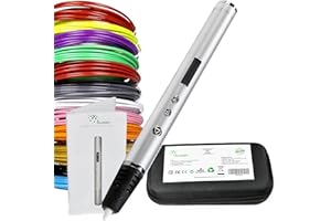 KreativKids Penna 3D Premium Creative Kids con display OLED | penne 3D + 10 colori PLA Filamento e custodia