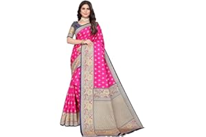 FASHIONZAADI Sari für Frauen Kunst Seide gedruckt Sari Indische Braut Kollektion Sari mit Bluse Stück Ethnische Traditionelle Frauen Party Wear Saree