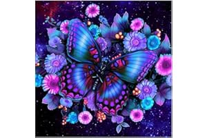 shixpiov Diamond Painting tiere Schmetterlinge, 5D Diamant Painting Butterfly Bilder,Full Drill Diamant Malerei Kits als Geschenk und Haus Wand Deko 30x30cm