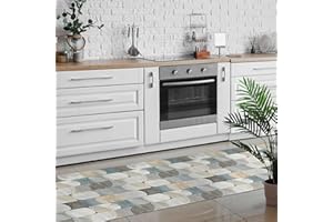 CREARREDA Tappeto cucina 240x50cm Artistic Cement vinile antiscivolo e lavabile Passatoia cucina in vinile, lavabile 100% made in Italy