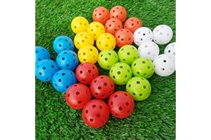 Clenp Golf Ball, 12Pcs Home Indoor Driving Range 42.6mm Limited Flight Hollow Training Golf Balls for Swing Practice