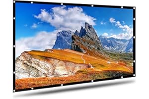 Beamer Leinwand, AYAOQIANG 4K 3D HD 16: 9 120 Zoll Einfache Zusammenfaltbare Projektionswand- Knitterfest Unterstützung Doppelseitigen Projektion für Heimkino und Freiluftkino