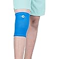 KARM Kids Knee Support Sleeve - Childs Knee Compression Sleeve for Children - Girls & Boys | Junior Knee Support for Sports & Football & Joint Pain & Knee Conditions (Blue)