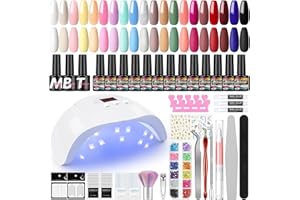 COSCELIA Kit Vernis Semi Permanent avec Lampe U V 36W, 20 Couleurs Vernis à Ongles avec Base et Top Coat Kit Ongles Gel UV Complet avec Kit Manucure Accessoires Nail Art pour Débutant