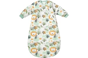 beeweed Baby Sleeping Bag, TOG 3.5 Winter Wearable Blanket, Removable Long Sleeves Baby Sleep Sack for Infants and Toddlers, Super Soft Warm Comfortable Sleeping Sack