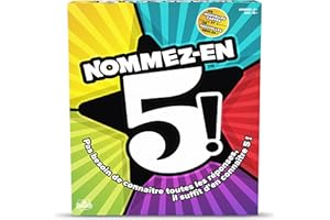 Goliath - NOMMEZ-EN-5! - Jeu de Société Délirant dès 12 Ans - Jeu de Rapidité : A Vous De Trouver Vite 5 Réponses Seul ou en Equipe - A Jouer En Famille ou Entre Amis - A Partir de 2 Joueurs