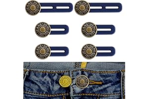 SIYURONGG 6 Piezas Extensor de Cintura para Pantalones, Botones Ajustables, Extensión de Botón para Jeans, Set de Botones Expansores para Hombre y Mujer, Extensor de Cintura para Embarazo
