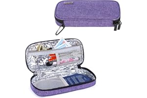 Luxja Insulin Kühltasche für Unterwegs, Insulintasche für Insulinpen und Diabetiker Zubehör (Nur Tasche), Lila