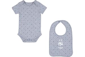 Equipe de France de Football Body + Bavoir bébé garçon FFF - Collection Officielle