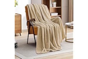 HESIOL Manta mullida de Lana, 150 x 200 cm, Manta para sofá, Manta de Invierno