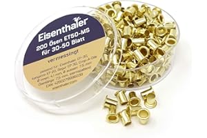 Eisenthaler 200 Ösen ET50-MS, vermessingt, für 30-50 Blatt