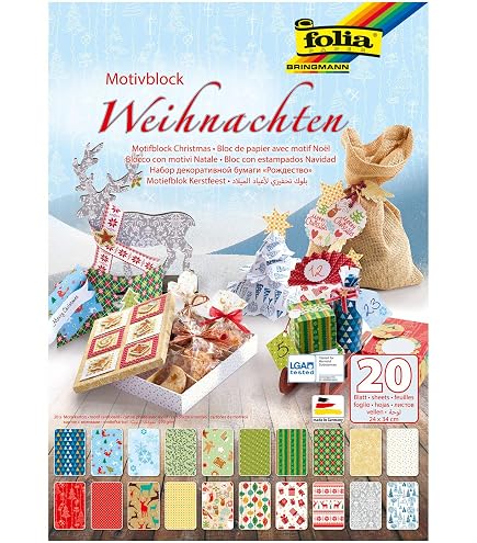 Folia 48349 Grafitti Bloc De 20 Feuilles Assorties 270 G/m² 24 X 34 Cm - Papier Créatif Motifs