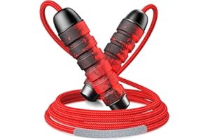 ‎CIRYCASE CIRYCASE Springseil, 3M Frei Einstellbares & Langlebiges Seilspringen Erwachsene Fitness mit 360°-Kugellager, Verdrehungsfrei, Memory Foam-Griffe, Rutschfestes Jump Rope Trainingsseile mit Tragtasche