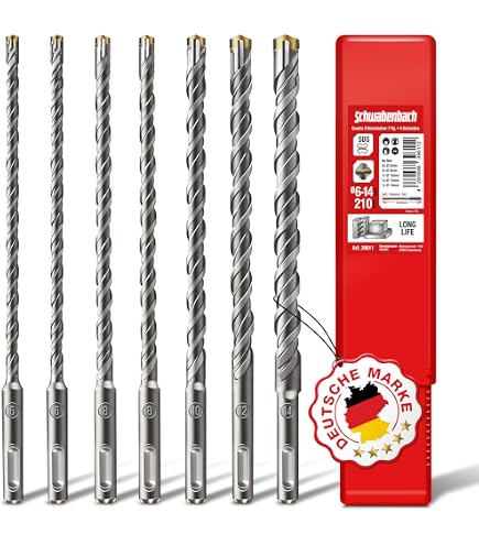 12 mm SDS Plus Quadro X Betonbohrer/Steinbohrer/Hammerbohrer 4-Schneiden 12x600 mm