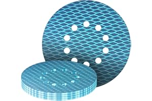 GZKTY 20 PCS 225mm Sanding Discs, 10-Hole Grits 180 Sanding Pads, Manual Electric 225mm Disc Sander for Drywall Walls, Reduced Clogging