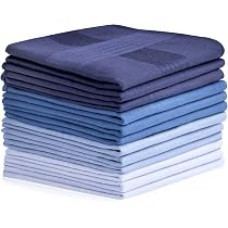 Mouchoirs En Coton Blanc Bordés Satin - Avec Initiales Brodées, Cadeau élégant Pour Homme