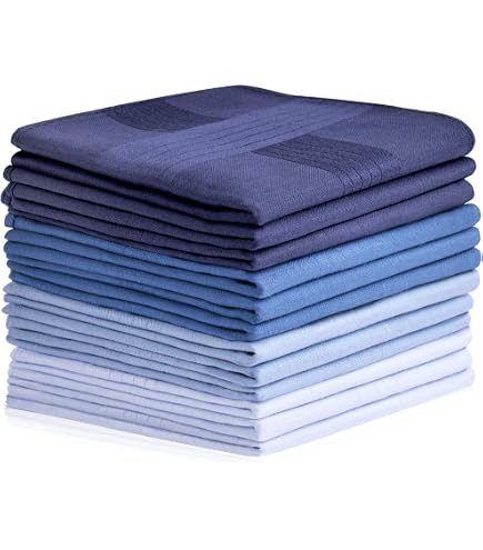 12 Fazzoletti Da Taschino Uomo In 100% Cotone - Morbidi 16x16 Pollici - Bianco Liscio