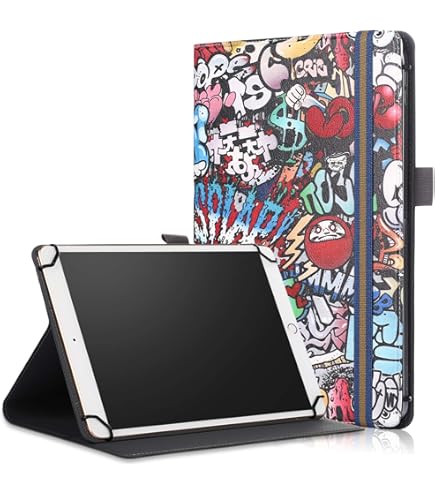 Custodia universale in metallo argentato con spazio stampato SilverHT per tablet 9-10.1