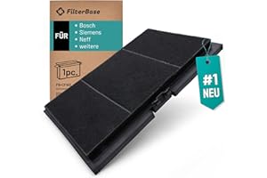 FilterBase® Aktivkohlefilter passend für Bosch DSZ4551, Siemens LZ45510 11025805 11008080 17006837, Neff Z54TC01X0, Constructa CZ5145X5, Junker JZ5145X5 - Filter für Dunstabzugshauben