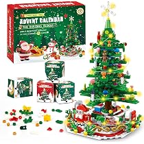 Adventskalender 2024 Mit Holz-Weihnachtsbaum & 28 Ornamenten – 24 Tage Countdown Mit Spielzeug-Autos & Flugzeugen