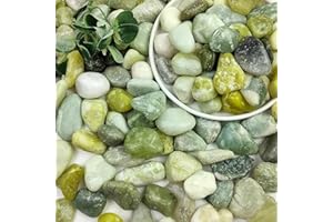 SHIZWU Pebbles for Garden, Jade Decorative Stones for Plant Pots, Vase Fillers, Aquarium, Fish Tank (20-40mm, 1.8kg)