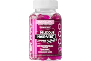 Hair Vitamin Biotin Complex Gummy | 12 Essential Vitamins containing Biotin, Vitamin C, Folic Acid and Zinc | Cherry Flavour | 60 Vegan Gummies | Maintain Healthy Hair Growth by NUTRIGUMS®