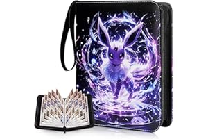Beuzigaly Trading Card Binder,50 Page Trading Card Albums,18 Pocket,Hold 900 Cards,Card Binder Folder with Zipper,Waterproof Card Book Holder for Boys Girls