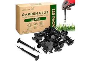 Green Thumbz Weed Membrane Pegs - Pack of 120 Garden Pegs for Membrane (12cm) - Anti-Pull Garden Membrane Pegs for Garden Netting - Securing Ground Pegs for Weed Control Fabric
