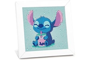 ZMYIHGQ Stitch Diamond Art for Kids with Frame-Stitch Diamond Painting Kit for Kids,5D Diamond Painting Kits for Kids Ages 6-12(7x7inch)